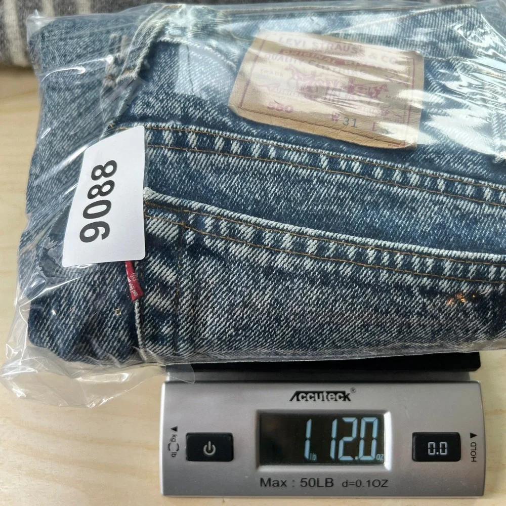 VTG 80s Levis 550 Acid Wash Relaxed Jeans Men 31x32 Blue Tapered Leg Made in USA